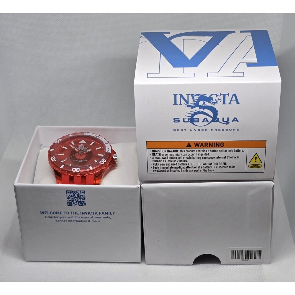 Invicta Subaqua Men's Watch - 44mm, Red White (69450) New In Box - Picture 3 of 6